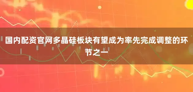 国内配资官网多晶硅板块有望成为率先完成调整的环节之一