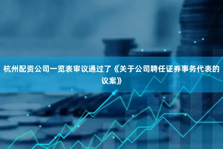 杭州配资公司一览表审议通过了《关于公司聘任证券事务代表的议案》